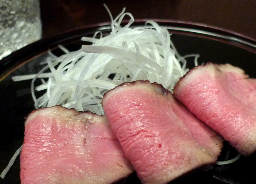 smoked duck in sake - super delicious!