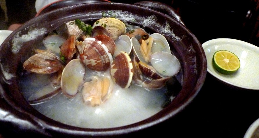 mussels steamed in sake broth