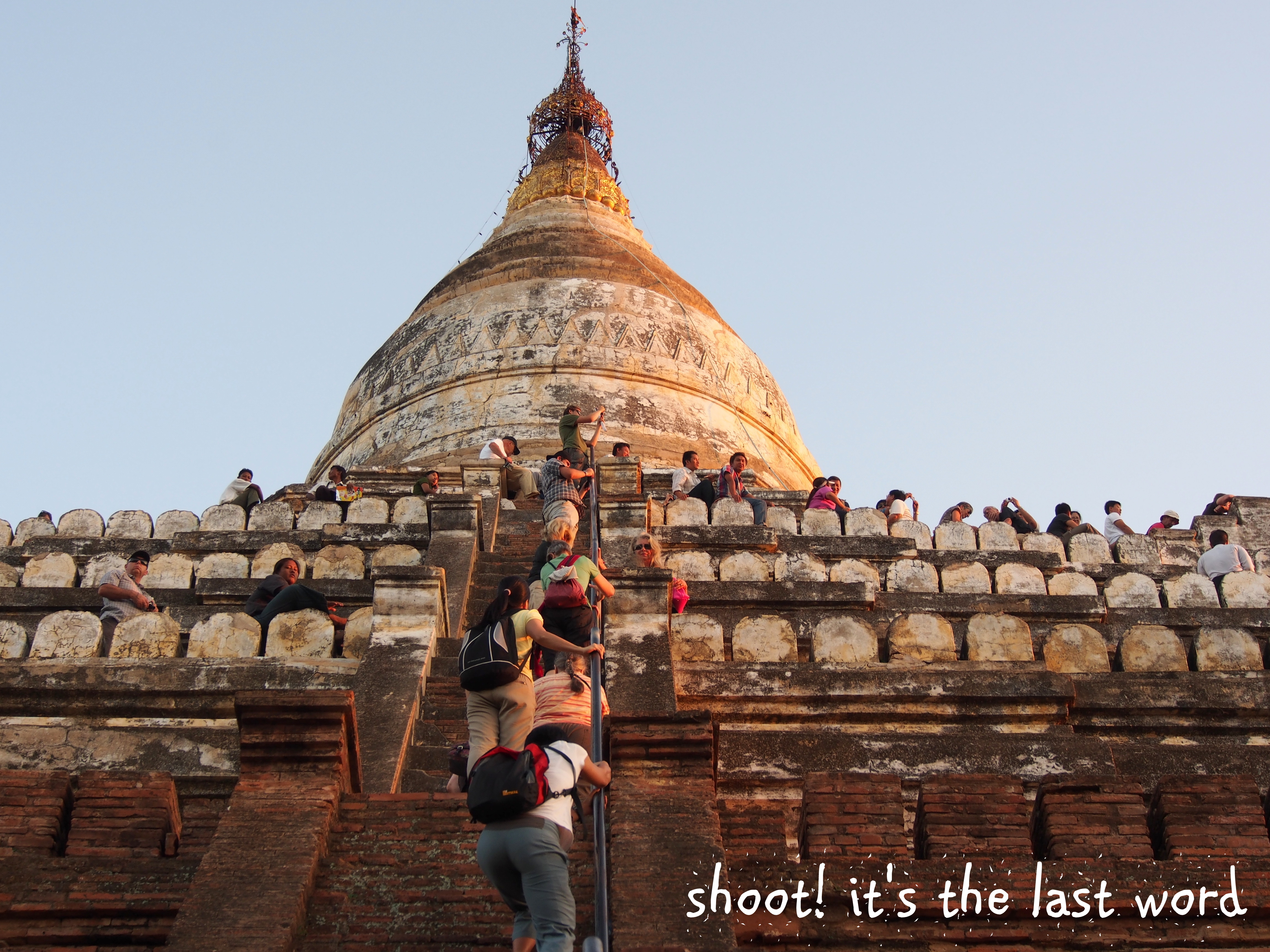 climbing up the pagoda