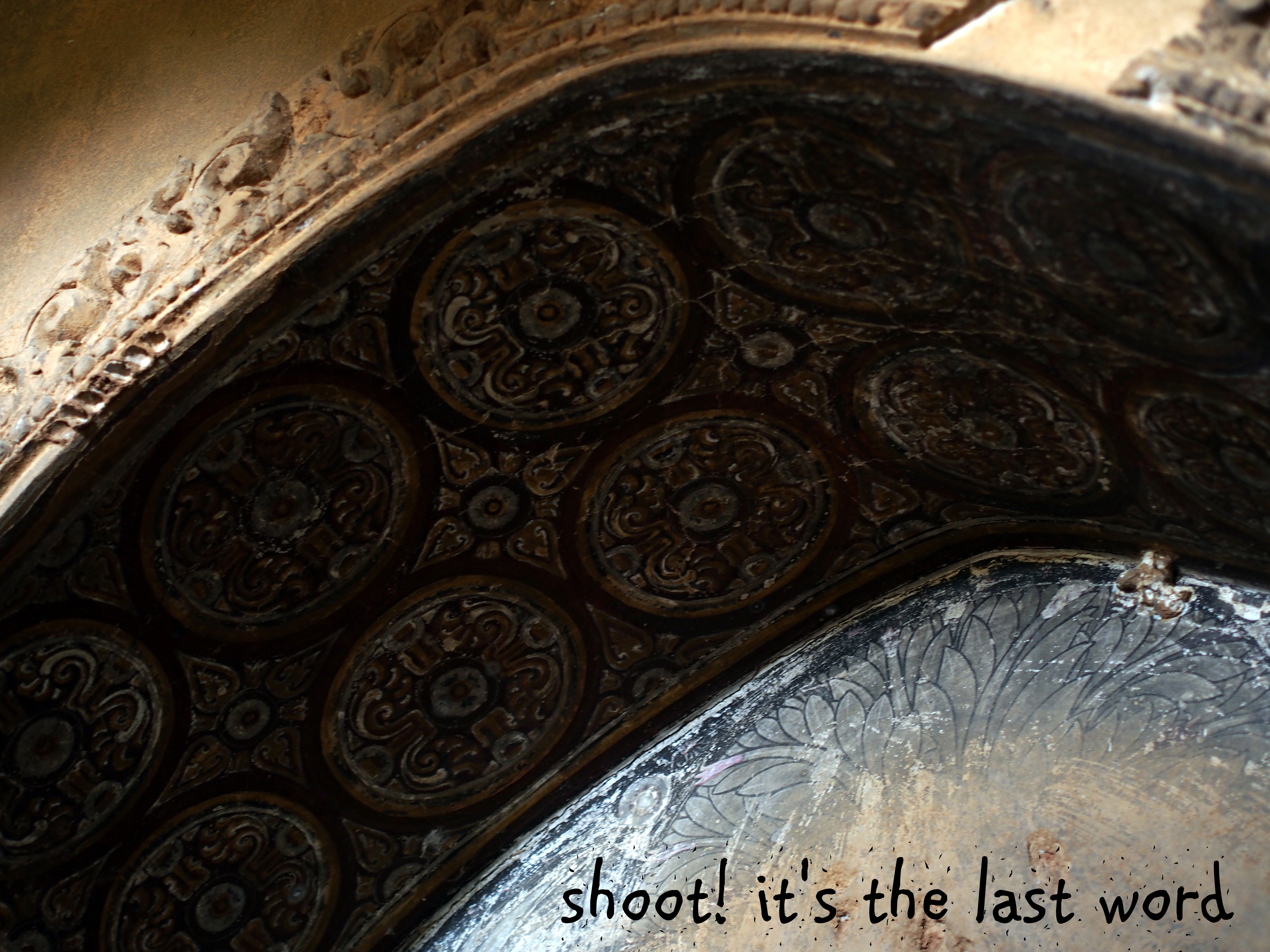 frescos inside stupa