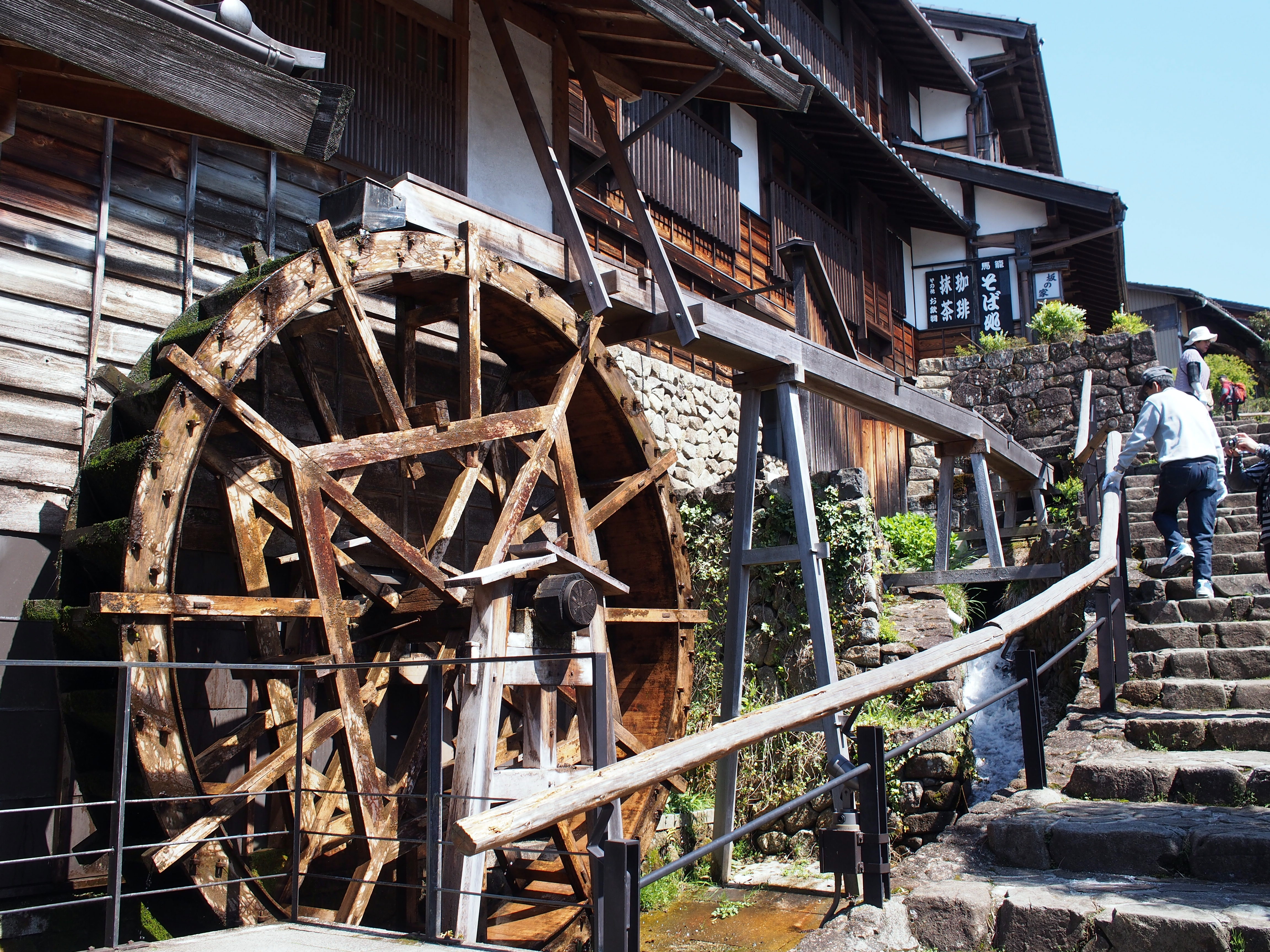 water wheels are a common sight in kisoji