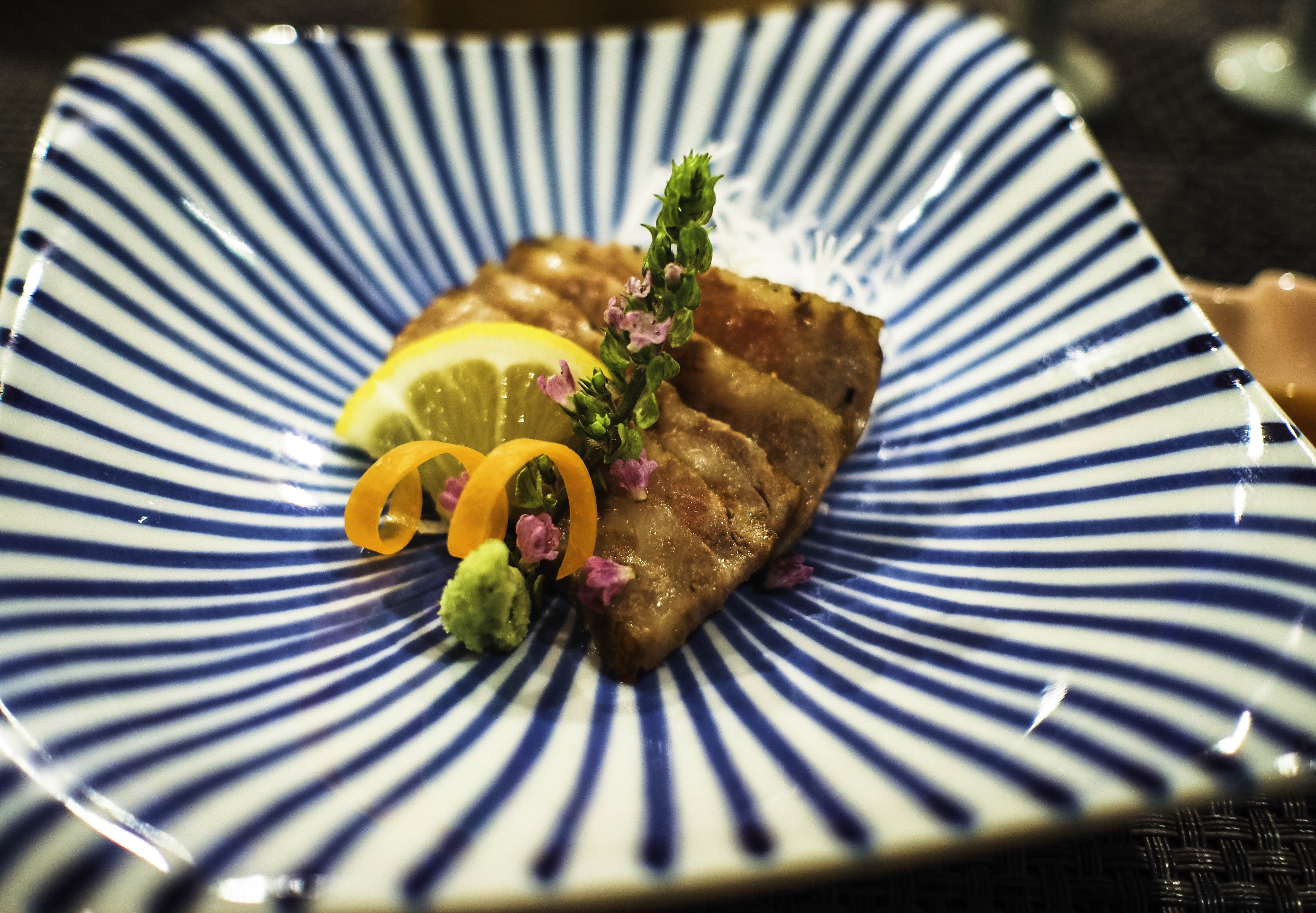beef on a beautiful bespoke plate