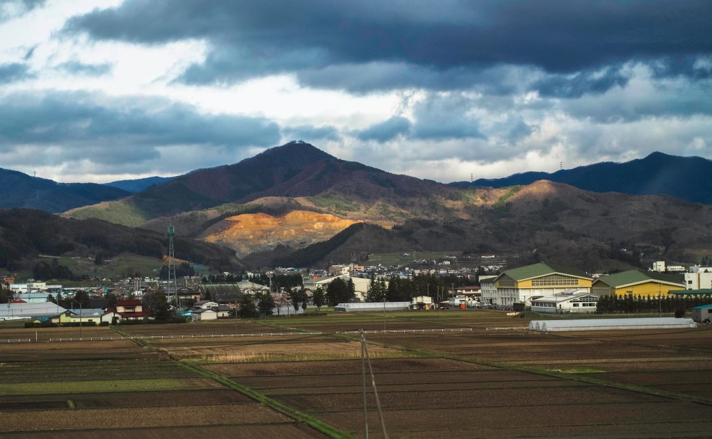 gorgeous view from the shinkansen on way home