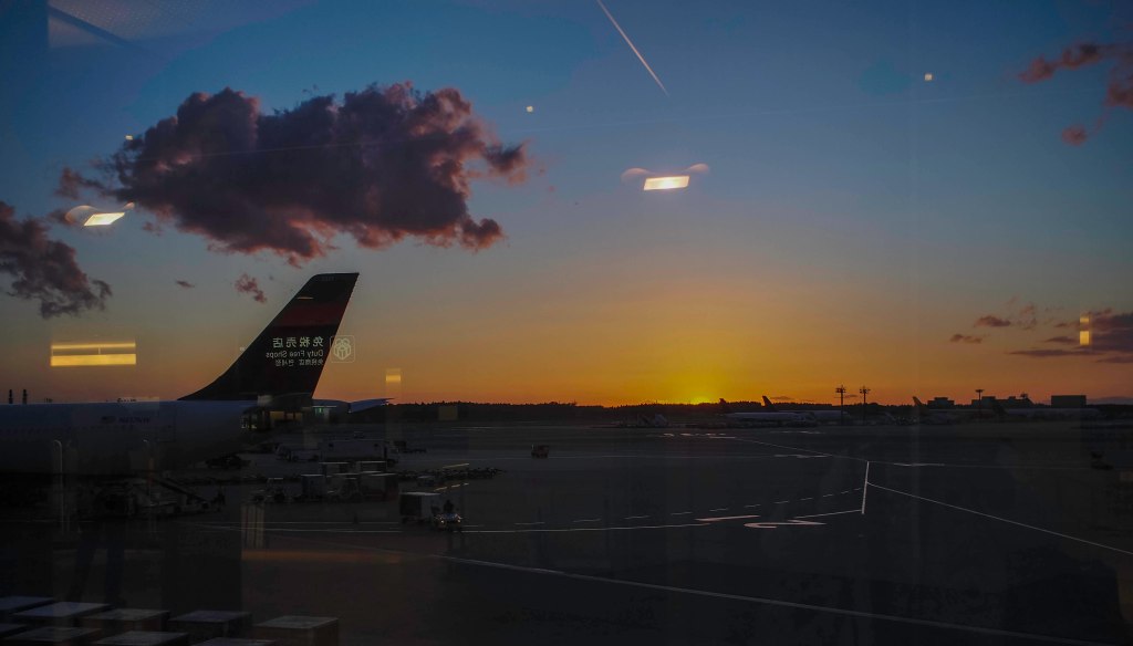 sunset from narita