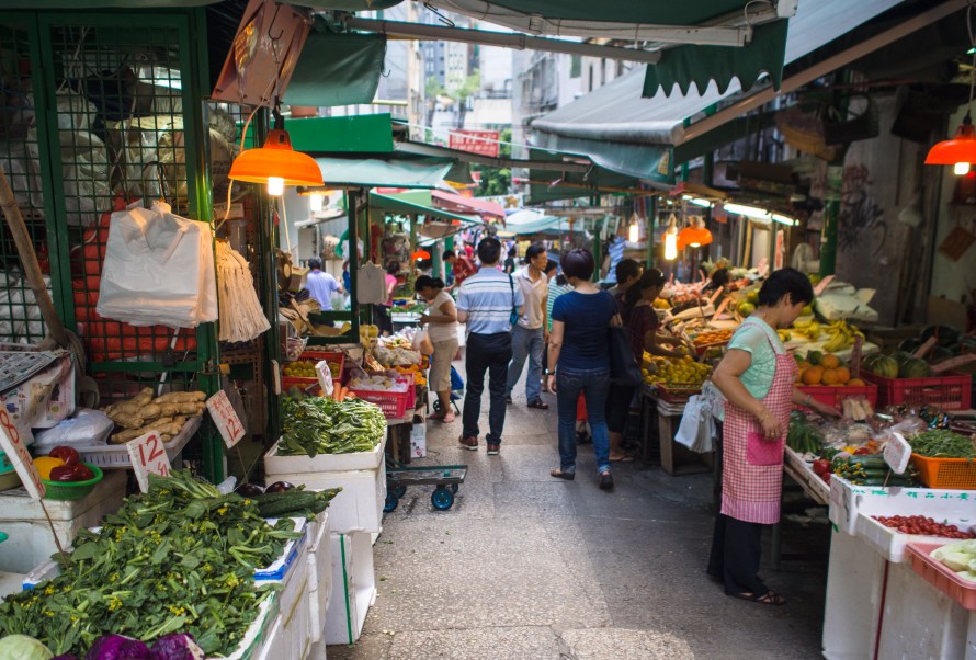 open air wet market @ central