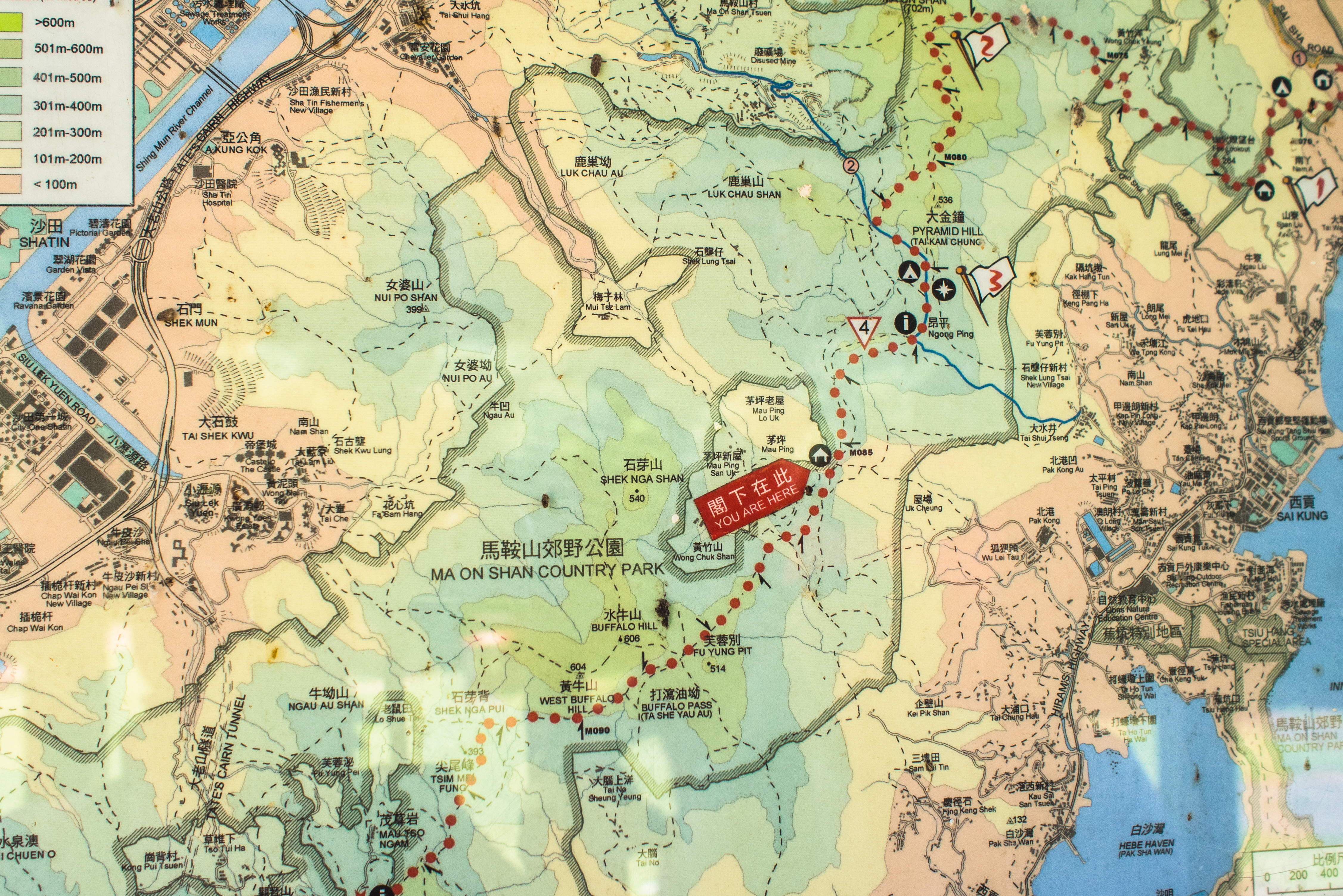 map @ one of the resting stations