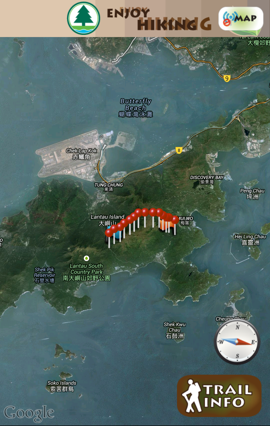 lantau sunset peak trail, cp 5 to cp 18