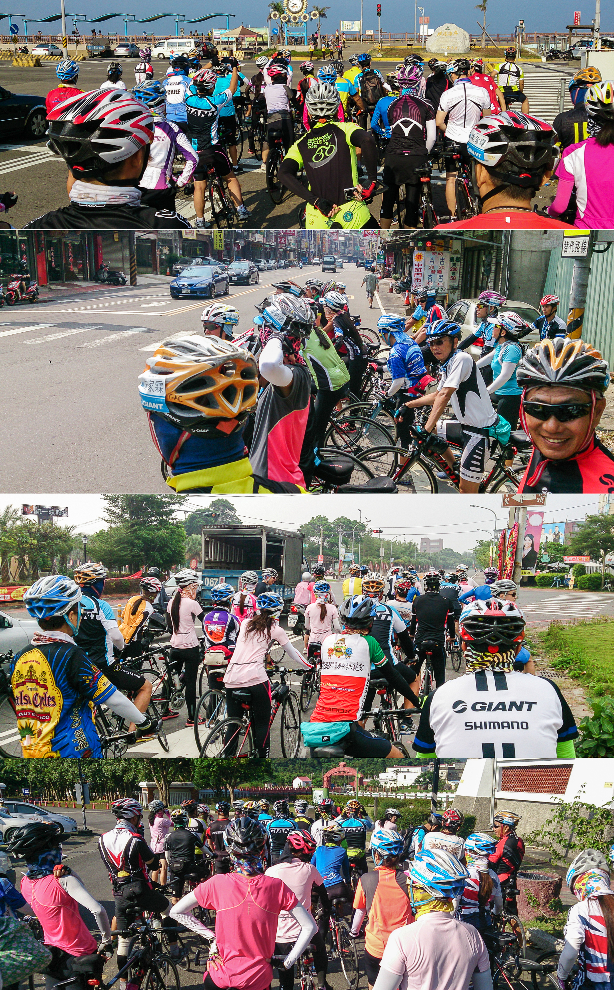 here's how cycling with 42 other people looked like
