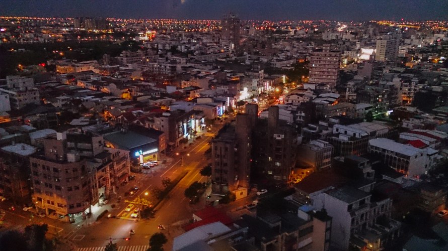 view from hotel - night