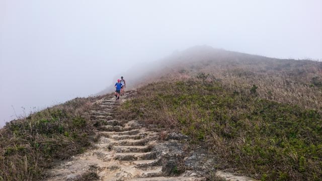 while these guys run down from it 