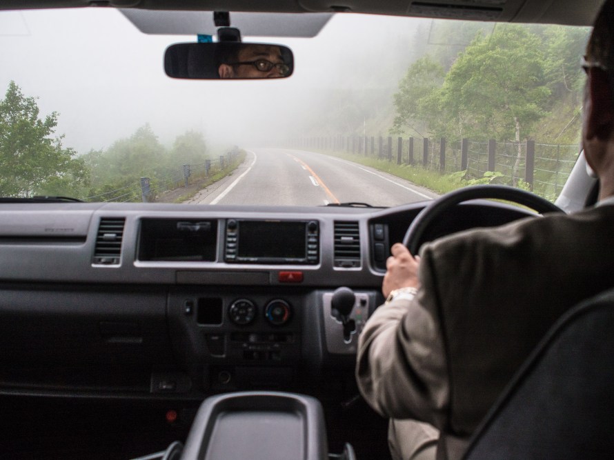 driving through the mist