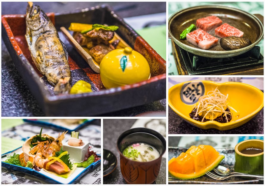 dinner at the ryokan