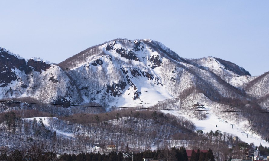 snow mountain close up
