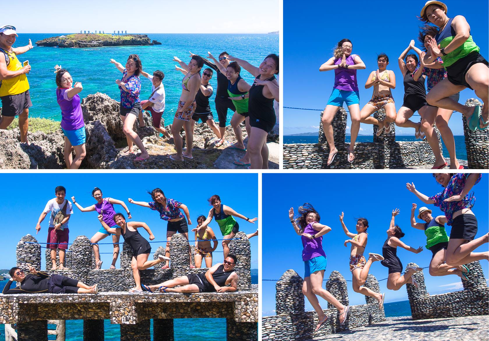 practising for the camera