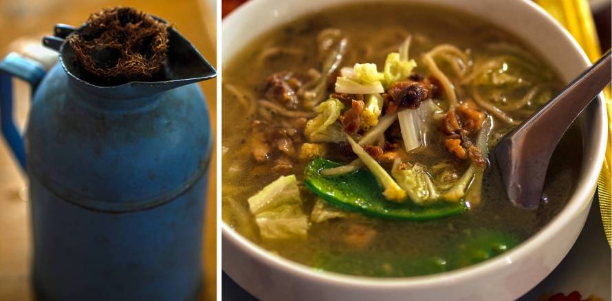 hot water and noodle soup