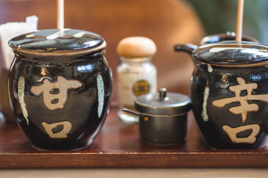 sweet sauce and spicy sauce