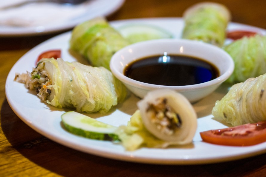 vegetable-wrapped spring roll