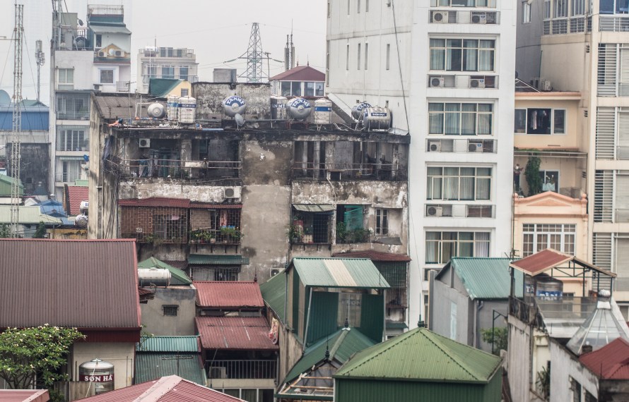 old broken down apartments